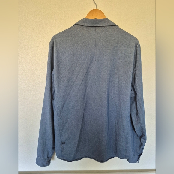 Lululemon Commision Long Sleeve Shirt Blue Mens Size Large - Picture 2 of 6